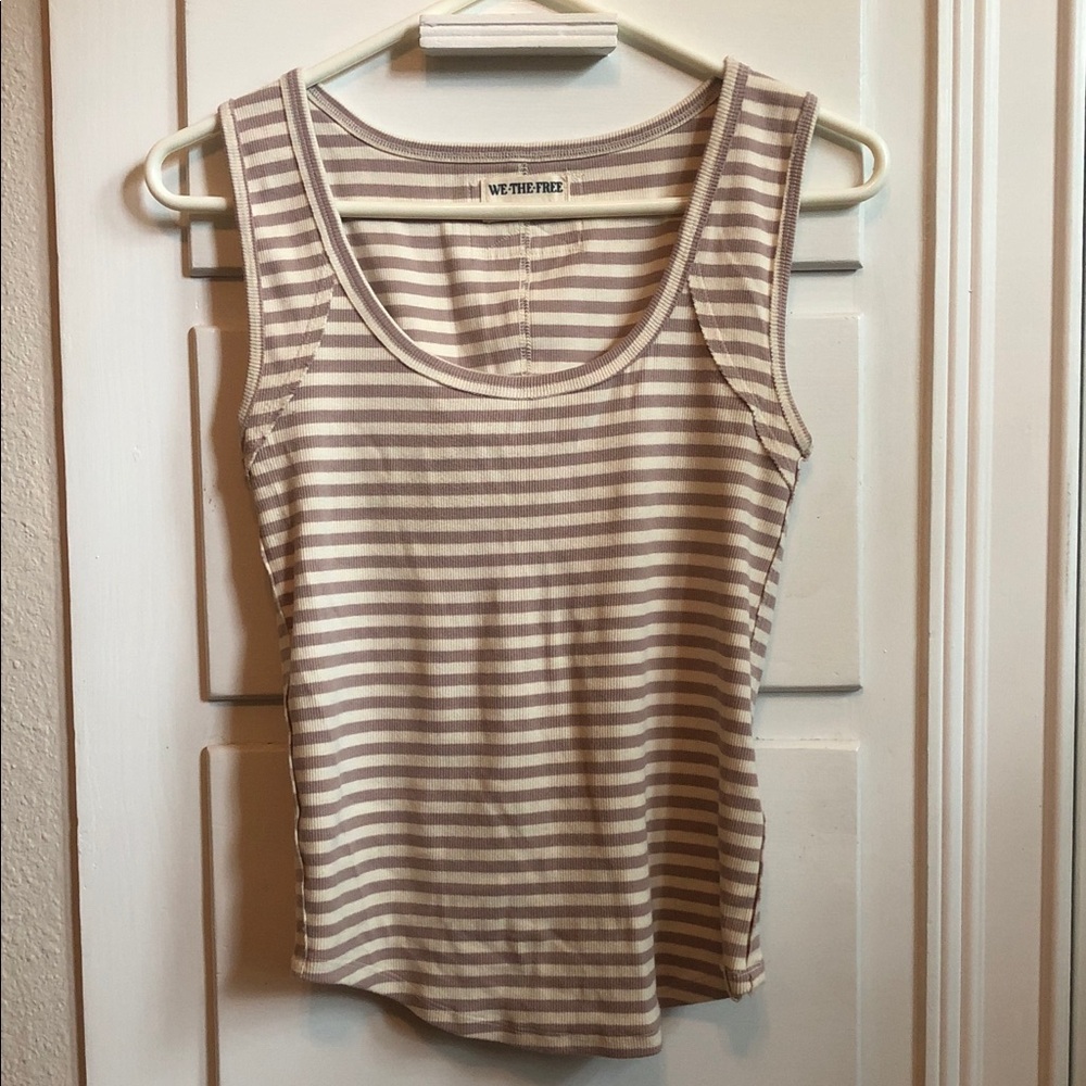 We The Free Hummingbird Striped Scoop Tank